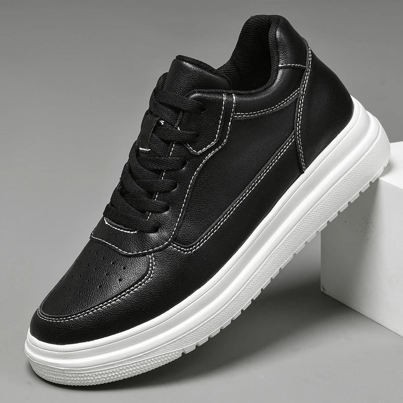 Lift Sneakers pour homme -Augmentation de 8 Cm de la semelle Couleur: Blanc/Noir Pointure: 36-44 homme